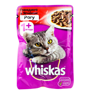 Корм для кошек Whiskas рагу с говядиной и ягненком