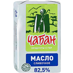 Масло сливочное Чабан Традиционное несоленое 82.5%