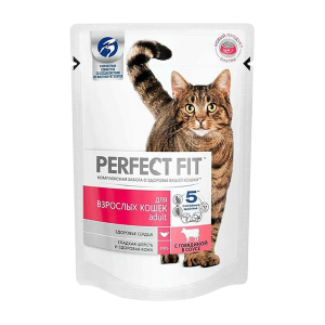 Корм Perfect Fit Adult для взрослых кошек с говядиной в соусе