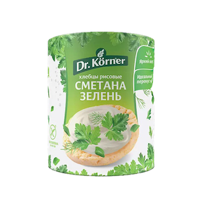 Хлебцы Dr. Korner Рисовые со сметаной и зеленью